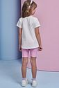 Conjunto de blusa alongada em meia malha e bermuda biker em malha power 95321 Infanti Infantil Menina