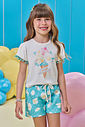 Conjunto de blusa em meia malha e shorts em air tech 97032 Kukiê Infantil Menina Conjunto de blusa em meia malha e shorts em air tech 97032 Kukiê Infantil Menina