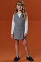 Conjunto de blusa em canelado liz e salopete em malhão listrado 90335 Infanti Infantil Menina