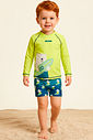 Conjunto de camiseta e sunga em malha UV dry com proteção UV50+ 24760 LucBoo Infantil Menino Conjunto de camiseta e sunga em malha UV dry com proteção UV50+ 24760 LucBoo Infantil Menino