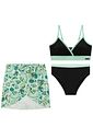 Trio de biquíni com top, calcinha e saída de praia em malha UV Dry com proteção UV 50+ 92884 Lilimoon Teen Menina