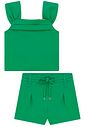 Conjunto de blusa e shorts em blend de viscose 99218 Infanti Infantil Menina Conjunto de blusa e shorts em blend de viscose 99218 Infanti Infantil Menina