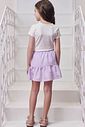 Conjunto de blusa em cotton com saia em tricoline vichy 
(com shorts embutido) 99215 Infanti Infantil Menina