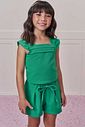Conjunto de blusa e shorts em blend de viscose 99218 Infanti Infantil Menina Conjunto de blusa e shorts em blend de viscose 99218 Infanti Infantil Menina