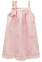 Vestido em tule bordado borboleta 98792 Infanti Infantil Menina
