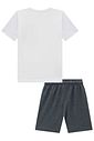 Conjunto de camiseta em meia malha e bermuda em cotton jeans com elastano 99261 Johnny Fox Teen Menino Conjunto de camiseta em meia malha e bermuda em cotton jeans com elastano 99261 Johnny Fox Teen Menino