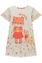 Vestido em malha fresh 97986 Kukiê Infantil Menina