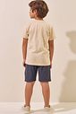 Conjunto de camiseta em meia malha e bermuda em cotton jeans com elastano 96976 LucBoo Infantil Menino Conjunto de camiseta em meia malha e bermuda em cotton jeans com elastano 96976 LucBoo Infantil Menino