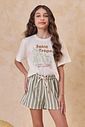 Conjunto de blusa em meia malha e shorts em moletom sem pelúcia 95322 Lilimoon Teen Menina