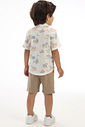 Conjunto de camisa em malha wave e bermuda em cotton jeans com elastano 92836 LucBoo Bebê Menino Conjunto de camisa em malha wave e bermuda em cotton jeans com elastano 92836 LucBoo Bebê Menino