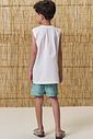 Conjunto de regata em meia malha e bermuda em nylon ergonomic com elastano 99011 LucBoo Infantil Menino