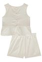 Conjunto de bata e shorts em tricoline textura listrada 100% algodão 99655 Kukiê Infantil Menina Conjunto de bata e shorts em tricoline textura listrada 100% algodão 99655 Kukiê Infantil Menina
