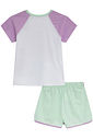 Conjunto de pijama de blusa e shorts em meia malha 94283 Kukiê Infantil Menina