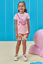 Conjunto de blusa em meia malha e bermuda biker em molecotton 96406 Kukiê Infantil Menina