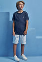 Conjunto de camiseta em meia malha e bermuda em sarja girassol com elastano 98834 Johnny Fox Teen Menino
