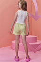 Conjunto de regata em canelado liz e short saia em moletom sem pelúcia 98379 Infanti Infantil Menina