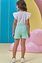 Conjunto de blusa em meia malha e shorts em malha waffle 95971 Kukiê Infantil Menina Conjunto de blusa em meia malha e shorts em malha waffle 95971 Kukiê Infantil Menina