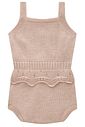 Romper em tricot 100% Algodão 97549 Infanti Bebê Menina