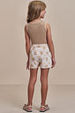 Conjunto de regata em canelado liz com shorts em moletom sem pelúcia 99151 Infanti Infantil Menina