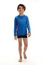 Conjunto de camiseta e sunga em malha UV dry com proteção UV50+ 92478 LucBoo Infantil Menino