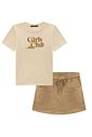 Conjunto de camiseta comfy em meia malha e short saia em molevisco 95919 Lilimoon Teen Menina Conjunto de camiseta comfy em meia malha e short saia em molevisco 95919 Lilimoon Teen Menina