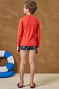 Conjunto de camiseta e sunga em malha UV dry com proteção UV50+ 97599 LucBoo Infantil Menino