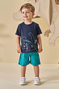 Conjunto de camiseta em meia malha e bermuda em nylon ergonomic com elastano 94691 LucBoo Infantil Menino Conjunto de camiseta em meia malha e bermuda em nylon ergonomic com elastano 94691 LucBoo Infantil Menino