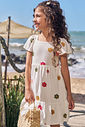 Vestido em viscose bordado 96423 Infanti Infantil Menina Vestido em viscose bordado 96423 Infanti Infantil Menina