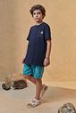 Conjunto de camiseta em meia malha e bermuda em nylon ergonomic com elastano 96703 Johnny Fox Teen Menino Conjunto de camiseta em meia malha e bermuda em nylon ergonomic com elastano 96703 Johnny Fox Teen Menino
