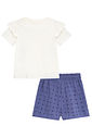 Conjunto de blusa em meia malha e shorts em laise bordada 93671 Kukiê Infantil Menina Conjunto de blusa em meia malha e shorts em laise bordada 93671 Kukiê Infantil Menina
