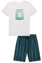 Conjunto de camiseta em meia malha e bermuda em nylon ergonomic com elastano 99010 LucBoo Infantil Menino Conjunto de camiseta em meia malha e bermuda em nylon ergonomic com elastano 99010 LucBoo Infantil Menino