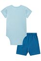 Conjunto de body em ribana 1x1 e bermuda em canelado liz com elastano 98246 LucBoo Bebê Menino