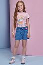 Shorts em jeans com elastano. Acompanha presilha de cabelo 95317 Infanti Infantil Menina Shorts em jeans com elastano. Acompanha presilha de cabelo 95317 Infanti Infantil Menina