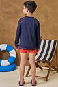 Conjunto de camiseta e sunga em malha UV dry com proteção UV50+ 96125 LucBoo Infantil Menino Conjunto de camiseta e sunga em malha UV dry com proteção UV50+ 96125 LucBoo Infantil Menino