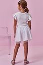 Conjunto de blusa em canelado e saia em tule laços (com shorts embutido) 98703 Kukiê Infantil Menina Conjunto de blusa em canelado e saia em tule laços (com shorts embutido) 98703 Kukiê Infantil Menina