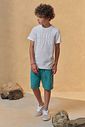 Conjunto de camiseta em malha pontilhada e bermuda em cotton jeans com elastano 96397 Johnny Fox Teen Menino