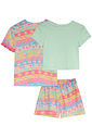 Trio de blusa em canelado e shorts e kimono em malha fresh 95231 Kukiê Infantil Menina Trio de blusa em canelado e shorts e kimono em malha fresh 95231 Kukiê Infantil Menina