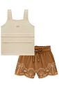 Conjunto de blusa e shorts em cotton 21817 Kukiê Infantil Menina Conjunto de blusa e shorts em cotton 21817 Kukiê Infantil Menina