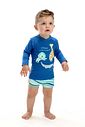 Conjunto de camiseta e sunga em malha UV dry com proteção UV 50+ 93131 LucBoo Bebê Menino Conjunto de camiseta e sunga em malha UV dry com proteção UV 50+ 93131 LucBoo Bebê Menino