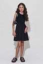 Vestido em canelado liz e tricoline mônaco com elastano 94367 Lilimoon Teen Menina