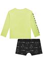Conjunto de camiseta e sunga em malha uv dry com proteção UV50+ 97327 Johnny Fox Teen Menino Conjunto de camiseta e sunga em malha uv dry com proteção UV50+ 97327 Johnny Fox Teen Menino