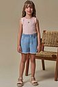 Shorts em jeans com elastano 95408 Infanti Infantil Menina