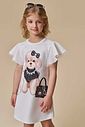 Vestido em fly tech 94911 Infanti Infantil Menina