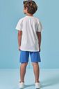Conjunto de camiseta em meia malha e bermuda em malha alfaiataria 96045 LucBoo Infantil Menino