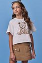 Conjunto de blusa em meia malha e short saia em moletom sem pelúcia 98252 Vic Teen Menina Conjunto de blusa em meia malha e short saia em moletom sem pelúcia 98252 Vic Teen Menina