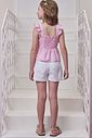 Conjunto de bata em tricoline bordado flores com shorts em sarja com elastano 98906 Infanti Infantil Menina Conjunto de bata em tricoline bordado flores com shorts em sarja com elastano 98906 Infanti Infantil Menina