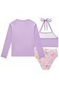 Trio de blusa e biquíni em malha UV dry com proteção UV 50+ 96616 Infanti Infantil Menina Trio de blusa e biquíni em malha UV dry com proteção UV 50+ 96616 Infanti Infantil Menina