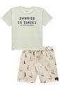 Conjunto de camiseta em meia malha e bermuda em moletom linho sem pelúcia 95141 Johnny Fox Teen Menino Conjunto de camiseta em meia malha e bermuda em moletom linho sem pelúcia 95141 Johnny Fox Teen Menino
