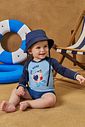 Conjunto de camiseta e sunga em malha UV dry com proteção UV50+ 96066 LucBoo Bebê Menino Conjunto de camiseta e sunga em malha UV dry com proteção UV50+ 96066 LucBoo Bebê Menino