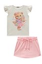 Conjunto de blusa em malha power e shorts saia em molevisco 95878 Infanti Infantil Menina Conjunto de blusa em malha power e shorts saia em molevisco 95878 Infanti Infantil Menina